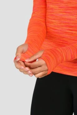 Women's Trail 2.0 1/4 Zip - Neon Pink/Orange/Red Multi -Cheap Unisex Activewear Store TRAIL 2.0 1 4 ZIP MAGENTA LAVA SAFETY ORANGE EMBER sleeve detail