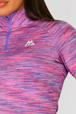 Women's Trail 2.0 1/4 Zip - Purple/Pink -Cheap Unisex Activewear Store TRAIL 2.0 1 4 ZIP THISTLE ROYAL PURPLE VIVID VIOLET NEON PINK logo