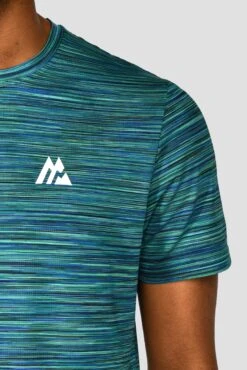 Trail 2.0 T-Shirt - Navy/Turquoise -Cheap Unisex Activewear Store TRAIL 2.0 TEE AERO BLUE DEEP SEA MARINE BLUE MIDNIGHT BLUE logo