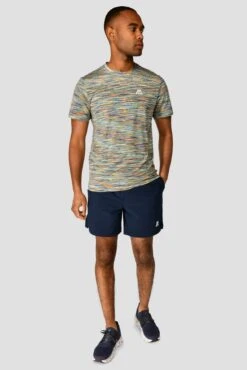 Trail 2.0 T-Shirt - Green/Blue Multi -Cheap Unisex Activewear Store TRAIL 2.0 TEE MOUNTAIN MEADOW AZURE BLUE WHITE COPPER front
