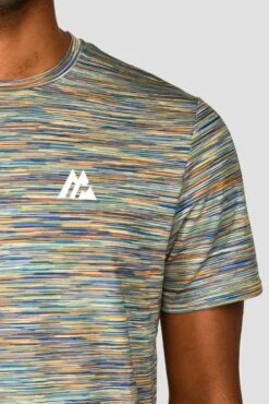 Trail 2.0 T-Shirt - Green/Blue Multi -Cheap Unisex Activewear Store TRAIL 2.0 TEE MOUNTAIN MEADOW AZURE BLUE WHITE COPPER logo