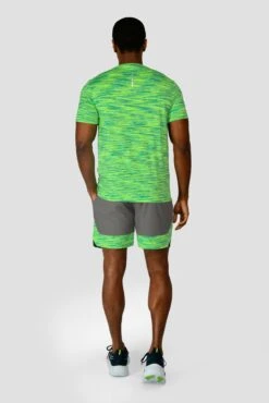 Trail Panel 2.0 Short - Grey/OG Neon/Green -Cheap Unisex Activewear Store TRAIL PANEL 2.0 SHORT CEMENT GREY OG NEON PERSIAN GREEN NEON BLUE full back