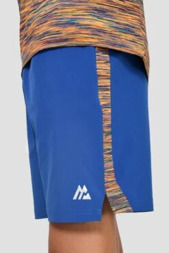 Junior Trail Panel Short - Cobalt/Neon Orange/Lime/Blue -Cheap Unisex Activewear Store TRAIL PANEL SHORT COBALT SAFETY ORANGE LIME FROST detail
