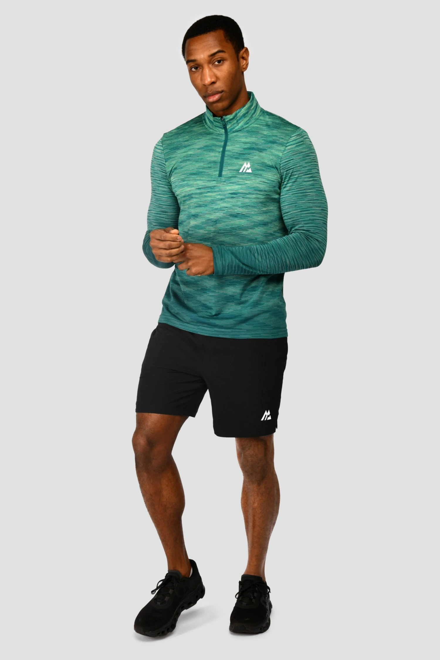 Trail Seamless 1/4 Zip - Mountain Meadow/Deep Sea 3 Trail Seamless 1/4 Zip - Mountain Meadow/Deep Sea - Image 3