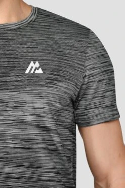 Trail Seamless T-Shirt - Black/Grey Multi -Cheap Unisex Activewear Store TRAIL SEAMLESS TEE BLACK WHITE CEMENT GREY close