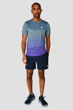 Trail Seamless T-Shirt - Green/Purple -Cheap Unisex Activewear Store TRAIL SEAMLESS TEE MOUNTAIN MEADOW PURPLE Front