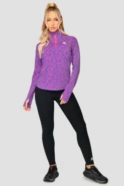 Women's Trail 2.0 1/4 Zip - Purple/Blue -Cheap Unisex Activewear Store TRAIL2.01 4ZIP PURPLE ELECTRICPURPLE NEONBLUE SHOCKINGPINK front