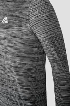 Trail Seamless 1/4 Zip - Black/Grey Multi -Cheap Unisex Activewear Store TRAILSEAMLESS1 4ZIP BLACK WHITE CEMENTGREY close 1