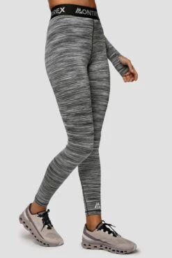 Trail Icon Legging - Black/Grey Multi -Cheap Unisex Activewear Store Trail Icon Legging GREY BLACK WHITE Side 2