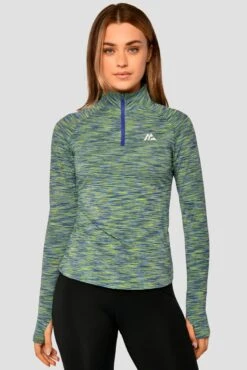 Cheap Unisex Activewear Store 30 Trail 2.0 1/4 Zip - Green/Blue Multi