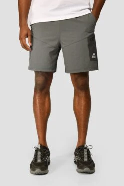 Ultra Woven Short - Cement Grey/Jet Grey -Cheap Unisex Activewear Store ULTRA WOVENSHORT CEMENT GREY JET GREY front
