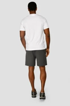 Ultra Woven Short - Cement Grey/Jet Grey -Cheap Unisex Activewear Store ULTRA WOVENSHORT CEMENT GREY JET GREY full back