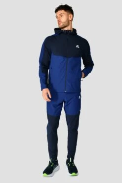 Vector Jacket - Midnight Blue/Marine Blue -Cheap Unisex Activewear Store VECTOR JACKET MIDNIGHT BLUE MARINE BLUE Front
